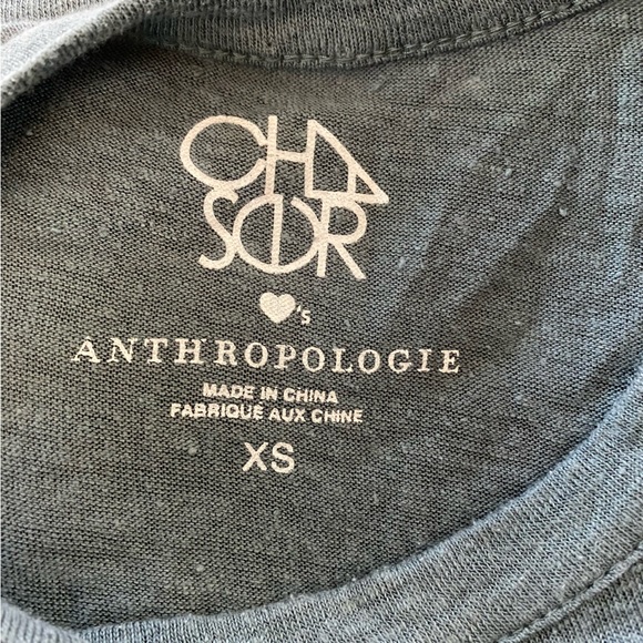 Anthropologie x Chaser Sea Tee Shirt Colorful Embroidered XS Linen Red Vacation - Picture 5 of 10